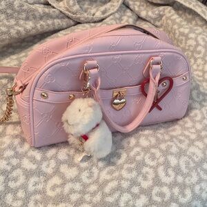 Juicy Couture Pink Shoulder Bag with Gold Accents